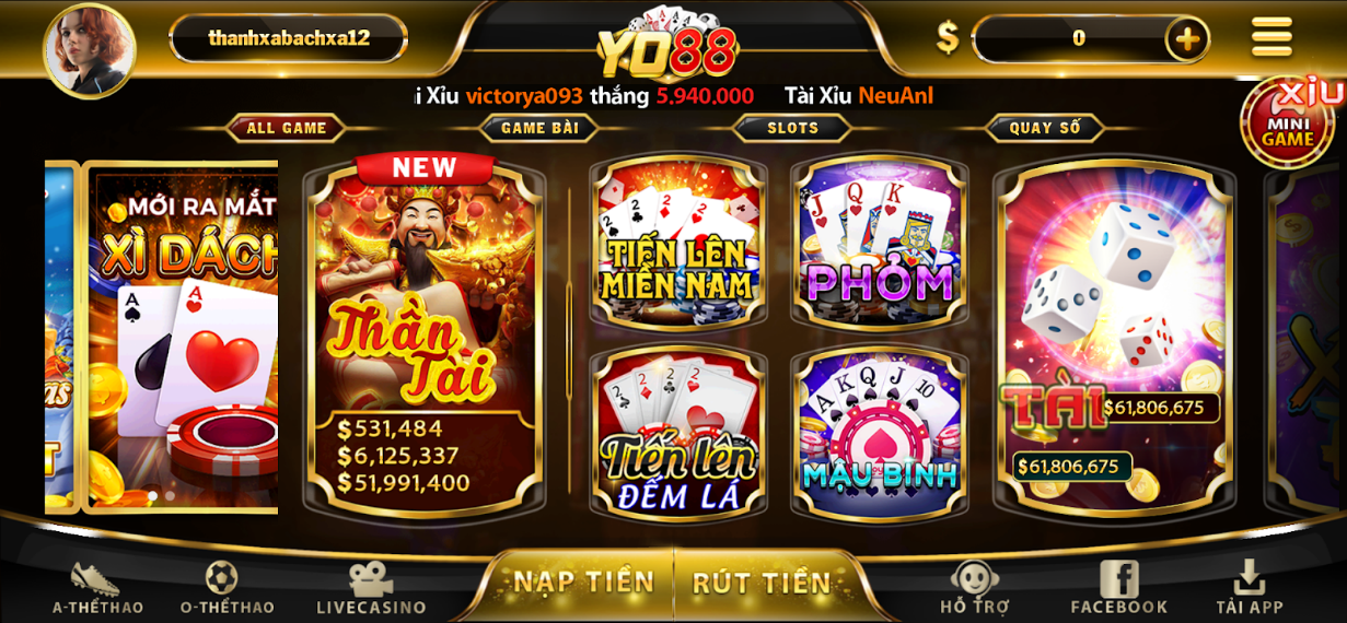 Yo88 game bài